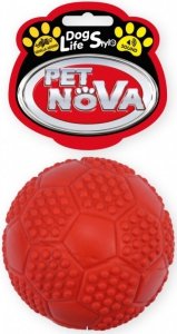 Pet Nova Piłka futbolowa 7cm czerwona