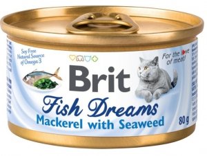 Brit Cat Fish Dreams Mackerel&Seaweed 80g