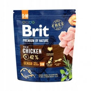 Brit Premium By Nature S+M Senior karma dla Seniorów z kurczakiem 1kg