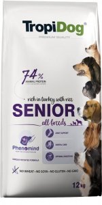 Tropidog Premium Senior karma dla starszych psów 12kg
