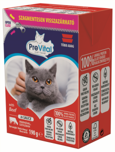 PreVital tetra karma dla kota z wołowiną w sosie 190g