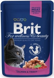Brit Premium Cat 100g Łosoś Pstrąg sos saszet