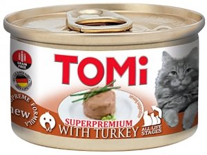 TOMI 1008 puszka dla dorosłego kota indykiem 85gr 