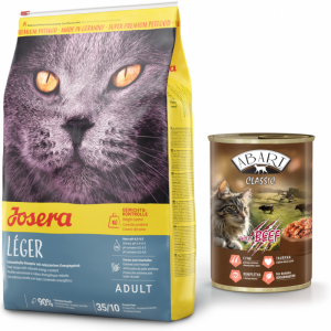 JOSERA Leger 400g + Abart puszka dla kota z wołowina 415g