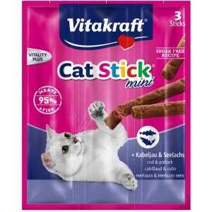 Vitakraft Cat Stick mini Dorsz Czarniak 3szt 