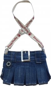 Dolly Spódniczka z szelkami jeans 31-33cm L