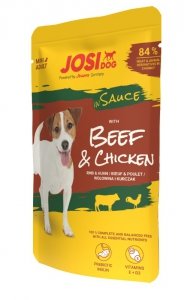 JosiDog saszetka dla psa Beef Chicken sos 100g