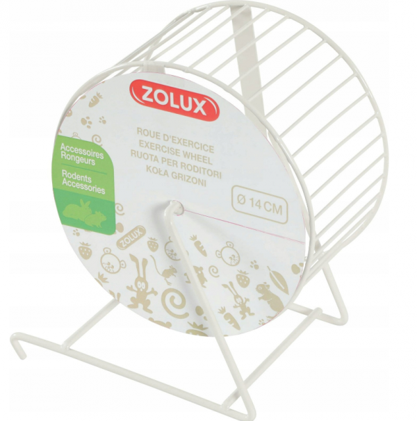 ZOLUX Kołowrotek metal dla gryzoni 14cm beżowy