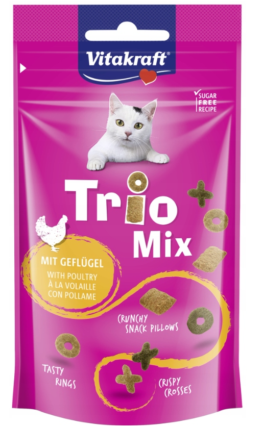 Vitakraft TRIO MIX Drób 60g przysmak dla kota