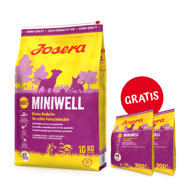 JOSERA Miniwell 10kg PLUS GRATIS 2 x 900g