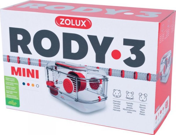 Zolux Klatka RODY3 Mini kol. czerwony