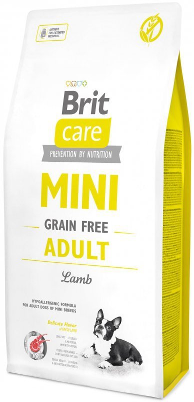 Brit Care Mini Grain Free Adult Lamb karma dla dorosłych psów małych ras z jagnięciną 2kg