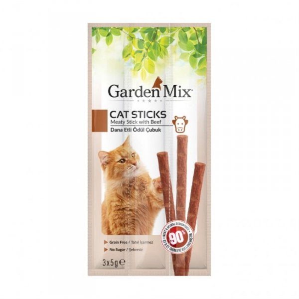 Garden Mix kabanosy dla kota 3x5g wołowina