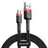 BASEUS kabel USB Cafule Micro 1,5A 2 metry czerwono-czarny CAMKLF-C91