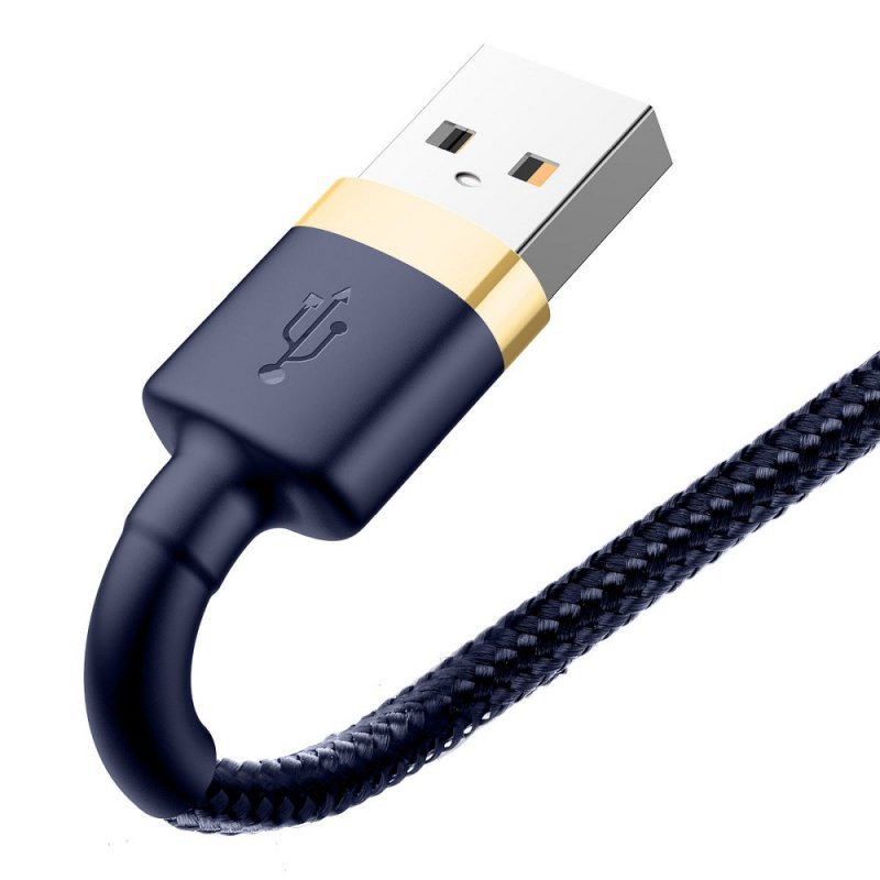 BASEUS kabel USB Cafule do iPhone Lightning 8-pin 2,4A 1 metr złoto-niebieski CALKLF-BV3