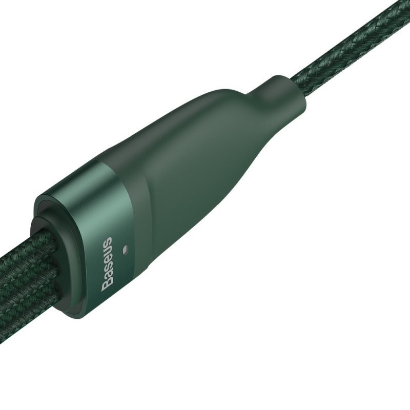 BASEUS kabel USB / Typ C 4w1 Typ C to Micro + Lightning 8-pin + Typ C 100W PD Qi zielony CA2T3-06