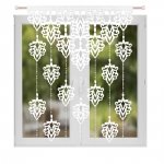 Panel dekoracyjny  110 x 150 z zawieszkami i koralikami Flavia - biały