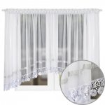 Firana woalowa Daisy 500x165 cm – szeroka gipiura i lśniące cyrkonie