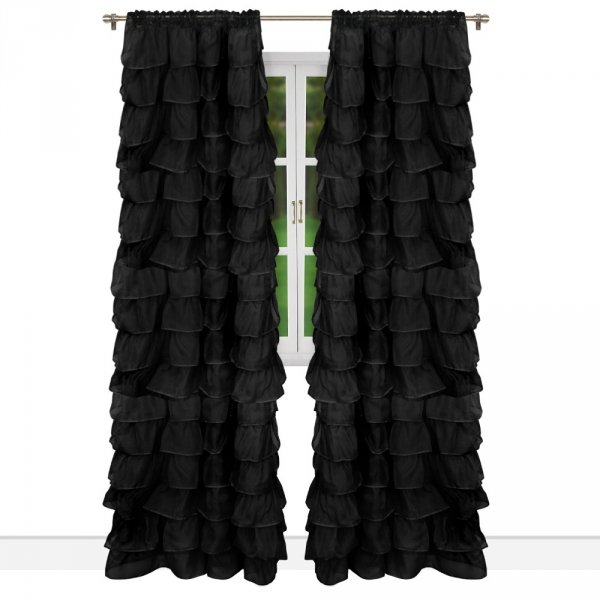 Firana z falbanami na taśmie 145 × 250 cm - Nelli.pl