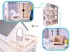 DUŻY Biały domek drewniany dla lalek MEBLE + GRATIS