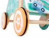 Pchacz jeździk dla dziecka 2w1 drewniany chodzik interaktywny zestaw XXL 47 cm