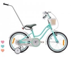 Rowerek dla dziewczynki 16 cali Heart bike - miętowy