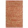 Ręcznie wykonany dywan, juta, czerwony i naturalny, 80x160 cm