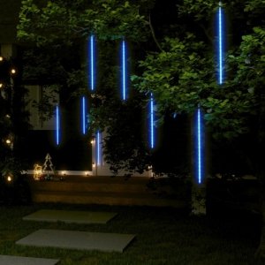 Lampki meteory, 8 szt., 50 cm, 288 niebieskich LED, wewn./zewn.