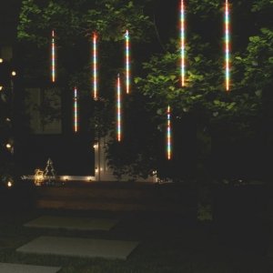 Lampki meteory, 8 szt., 50 cm, 288 kolorowych LED, wewn./zewn.