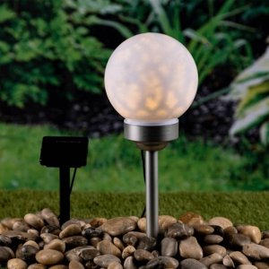 HI Solarna lampa kulista LED do ogrodu, obrotowa, 15 cm