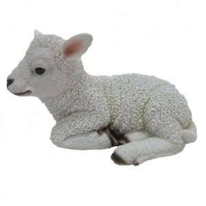 Esschert Design Figurka leżącej owieczki, 17,6 x 10,8 x 10,5 cm