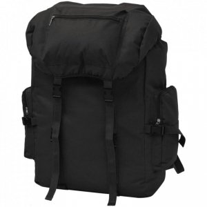 Plecak w wojskowym stylu, 65 L, czarny