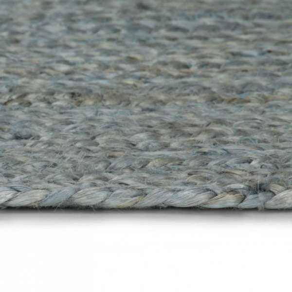 Ręcznie wykonany dywan z juty, okrągły, 120 cm, oliwkowozielony