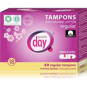 Tampony ze 100% bawełny ekologicznej - Regular, 18