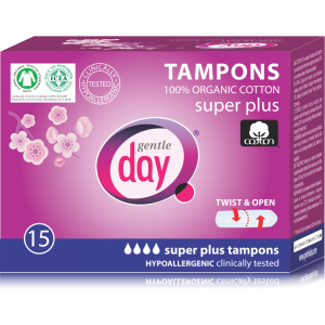 Tampony ze 100% bawełny ekologicznej - Super plus, 15