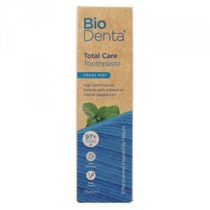BECONFIDENT BioDenta Pasta do kompleksowej pielęgnacji zębów  o smaku świeżej mięty (75 ml)