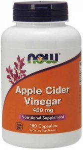 NOW FOODS Apple Cider Vinegar - Ocet Jabłkowy 450 mg (180 kaps.)