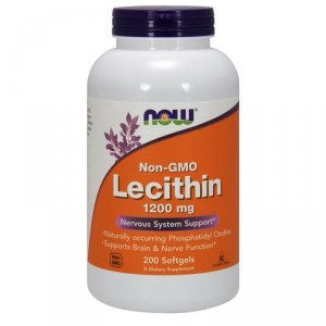 NOW FOODS Lecithin - Lecytyna sojowa 1200 mg non GMO (200 kaps.)