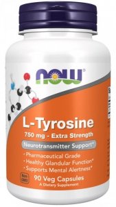 NOW FOODS L-Tyrosine 750 mg (90 kaps.)