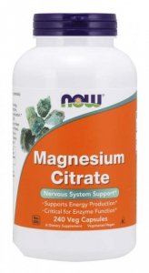 NOW FOODS Magnesium Citrate - Magnez (240 kaps.)