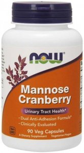 NOW FOODS Mannose Cranberry - D-mannoza z Żurawiną (90 kaps.)