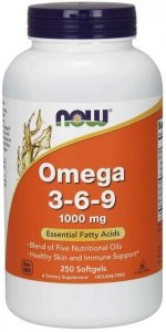 NOW FOODS Omega 3-6-9 (250 kaps.)