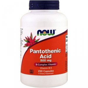 NOW FOODS Pantothenic Acid - Kwas Pantotenowy (Witamina B5) 500 mg (250 kaps.)