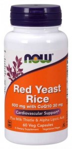 NOW FOODS Red Yeast Rice 600 mg with CoQ10 30 mg (60 kaps.)