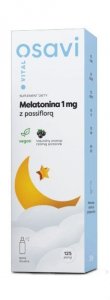 OSAVI Melatonina 1 mg z passiflorą - smak czarnej porzeczki (25 ml)