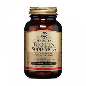 SOLGAR Biotin 5000 mcg - Biotyna 5000 mcg (50 kaps.)