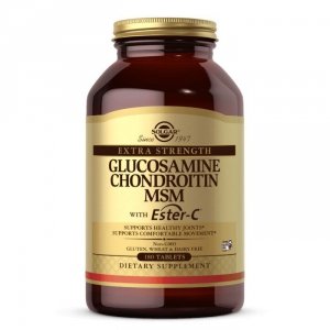 SOLGAR Extra Strength Glucosamine Chondroitin MSM with Ester-C (180 tabl.)