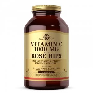 SOLGAR Vitamin C 1000 mg with Rose Hips - Witamina C 1000 mg z dziką różą (250 tabl.)