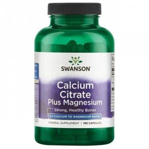 SWANSON Calcium Citrate Plus Magnesium 2:1 (150 kaps.)
