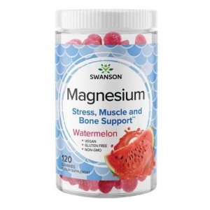 SWANSON Cytrynian magnezu – arbuz (120 gumisiów)